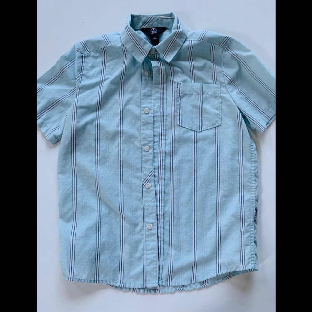 Volcom boys blue collared T-shirt